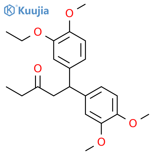 3-Pentanone, 1-(3,4-dimethoxyphenyl)-1-(3-ethoxy-4-methoxyphenyl)- structure
