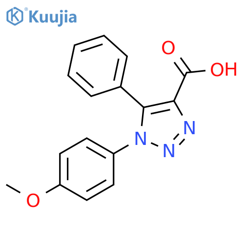 1-(4-methoxyphenyl)-5-phenyl-1H-1,2,3-triazole-4-carboxylic acid structure