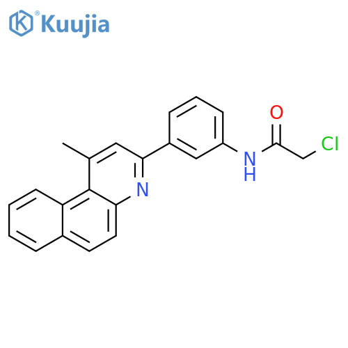 Acetamide, 2-chloro-N-[3-(1-methylbenzo[f]quinolin-3-yl)phenyl]- structure