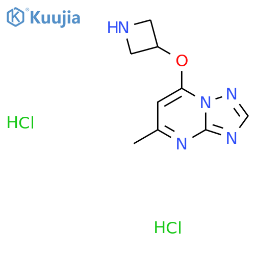 3-({5-methyl-1,2,4triazolo1,5-apyrimidin-7-yl}oxy)azetidine dihydrochloride structure