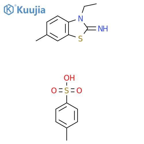 3-ethyl-6-methyl-2,3-dihydro-1,3-benzothiazol-2-imine; 4-methylbenzene-1-sulfonic acid structure