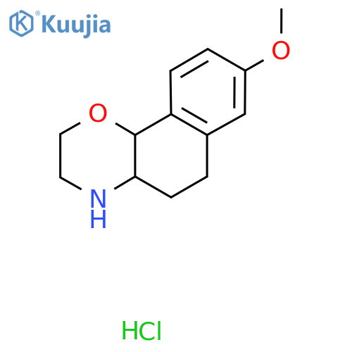 8-Methoxy-2H,3H,4H,4aH,5H,6H,10bH-naphtho1,2-bmorpholine hydrochloride structure