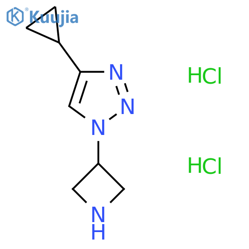 1-(Azetidin-3-yl)-4-cyclopropyl-1H-1,2,3-triazole dihydrochloride structure