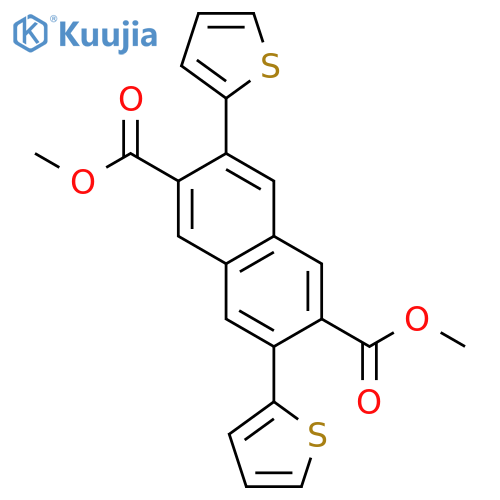 2,6-Naphthalenedicarboxylic acid, 3,7-di-2-thienyl-, 2,6-dimethyl ester structure