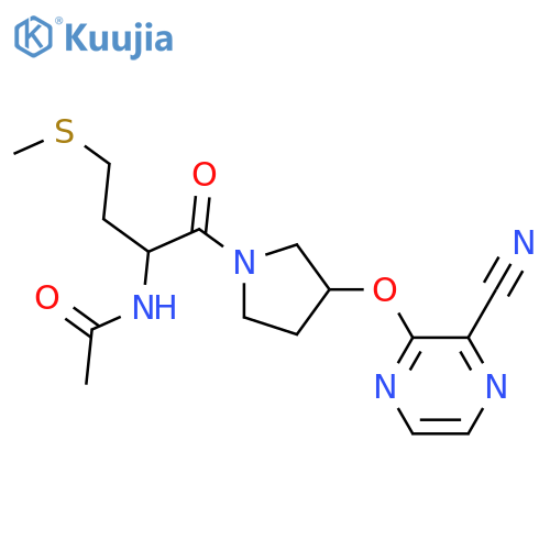 N-(1-{3-[(3-cyanopyrazin-2-yl)oxy]pyrrolidin-1-yl}-4-(methylsulfanyl)-1-oxobutan-2-yl)acetamide structure