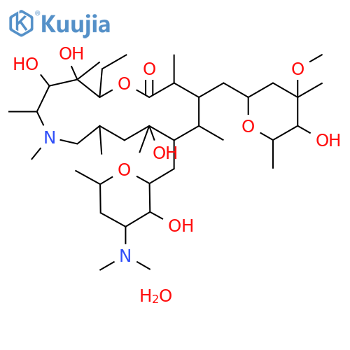 (2R,3S,4R,5R,8R,11R,12S,13S,14R)-11-{(2S,3R,4S,6R)-4-(dimethylamino)-3-hydroxy-6-methyloxan-2-ylmethyl}-2-ethyl-3,4,10-trihydroxy-13-{(2S,4R,5S,6S)-5-hydroxy-4-methoxy-4,6-dimethyloxan-2-ylmethyl}-3,5,6,8,10,12,14-heptamethyl-1-oxa-6-azacyclopentadecan-15-one dihydrate structure