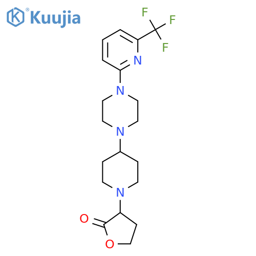 3-(4-{4-[6-(trifluoromethyl)pyridin-2-yl]piperazin-1-yl}piperidin-1-yl)oxolan-2-one structure