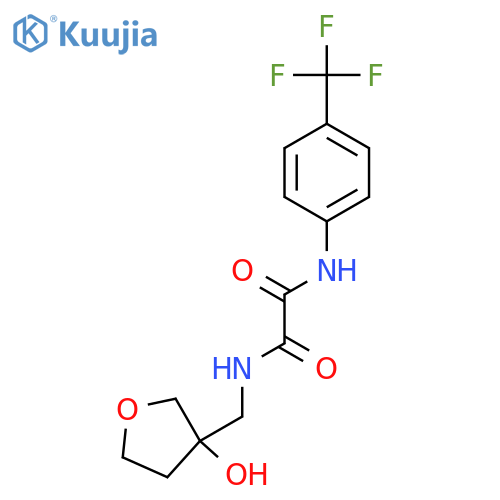 N-(3-hydroxyoxolan-3-yl)methyl-N'-4-(trifluoromethyl)phenylethanediamide structure