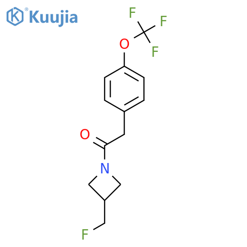 1-3-(fluoromethyl)azetidin-1-yl-2-4-(trifluoromethoxy)phenylethan-1-one structure