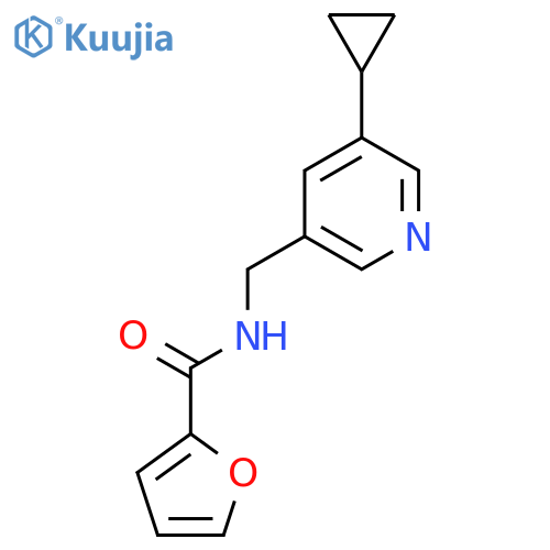 N-(5-cyclopropylpyridin-3-yl)methylfuran-2-carboxamide structure
