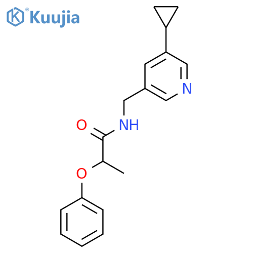 N-(5-cyclopropylpyridin-3-yl)methyl-2-phenoxypropanamide structure