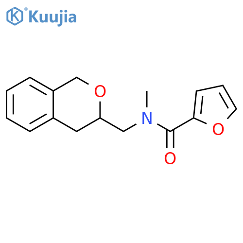 N-[(3,4-dihydro-1H-2-benzopyran-3-yl)methyl]-N-methylfuran-2-carboxamide structure