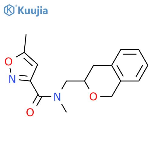 N-[(3,4-dihydro-1H-2-benzopyran-3-yl)methyl]-N,5-dimethyl-1,2-oxazole-3-carboxamide structure
