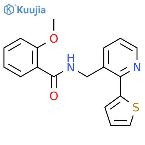 2-methoxy-N-{[2-(thiophen-2-yl)pyridin-3-yl]methyl}benzamide structure