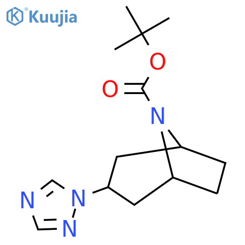 tert-butyl 3-(1H-1,2,4-triazol-1-yl)-8-azabicyclo3.2.1octane-8-carboxylate structure