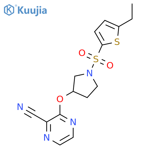 3-({1-[(5-ethylthiophen-2-yl)sulfonyl]pyrrolidin-3-yl}oxy)pyrazine-2-carbonitrile structure