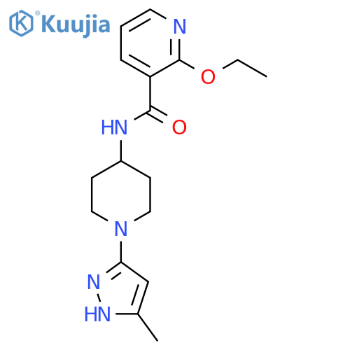 2-ethoxy-N-[1-(5-methyl-1H-pyrazol-3-yl)piperidin-4-yl]pyridine-3-carboxamide structure