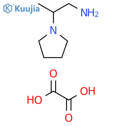 2-(pyrrolidin-1-yl)propan-1-amine; oxalic acid structure