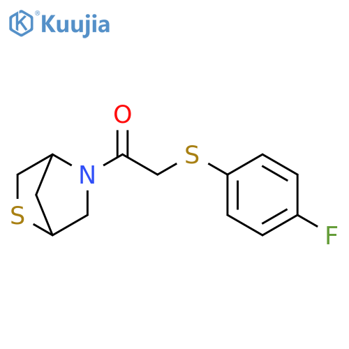 2-[(4-fluorophenyl)sulfanyl]-1-{2-thia-5-azabicyclo[2.2.1]heptan-5-yl}ethan-1-one structure