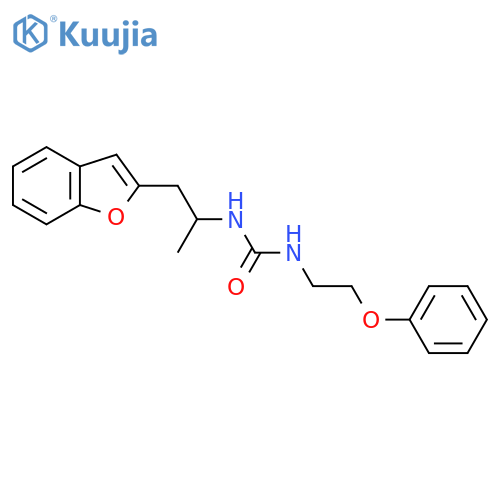 3-1-(1-benzofuran-2-yl)propan-2-yl-1-(2-phenoxyethyl)urea structure