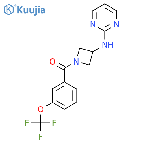 N-{1-3-(trifluoromethoxy)benzoylazetidin-3-yl}pyrimidin-2-amine structure