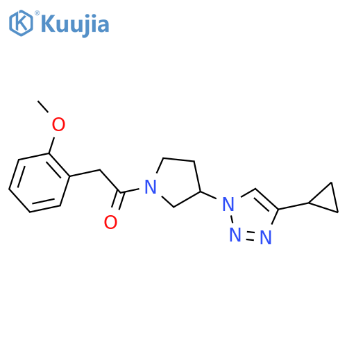 1-3-(4-cyclopropyl-1H-1,2,3-triazol-1-yl)pyrrolidin-1-yl-2-(2-methoxyphenyl)ethan-1-one structure