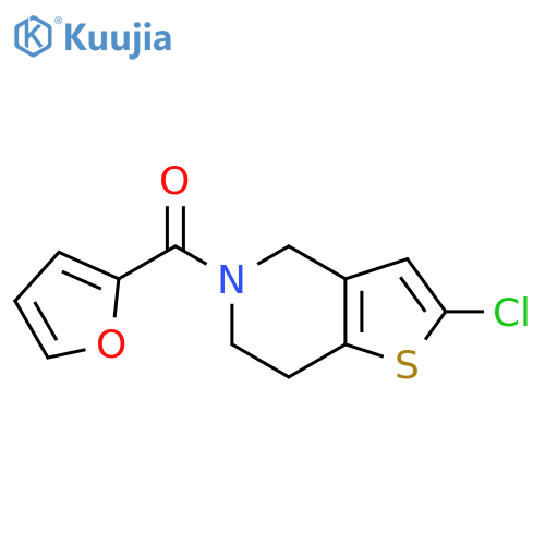 2-chloro-5-(furan-2-carbonyl)-4H,5H,6H,7H-thieno[3,2-c]pyridine structure