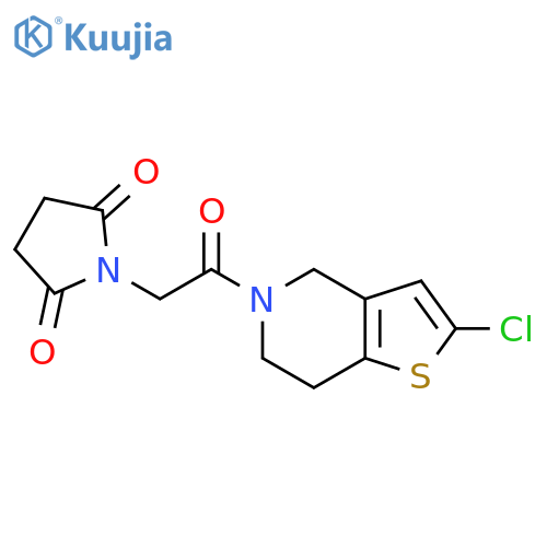 1-(2-{2-chloro-4H,5H,6H,7H-thieno[3,2-c]pyridin-5-yl}-2-oxoethyl)pyrrolidine-2,5-dione structure