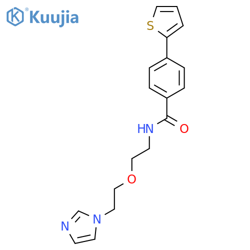N-{2-2-(1H-imidazol-1-yl)ethoxyethyl}-4-(thiophen-2-yl)benzamide structure