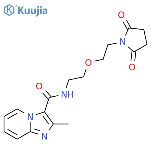 N-{2-2-(2,5-dioxopyrrolidin-1-yl)ethoxyethyl}-2-methylimidazo1,2-apyridine-3-carboxamide structure
