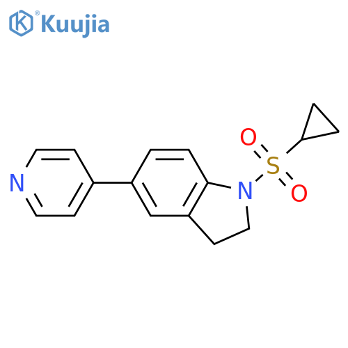 1-cyclopropylsulfonyl-5-pyridin-4-yl-2,3-dihydroindole structure