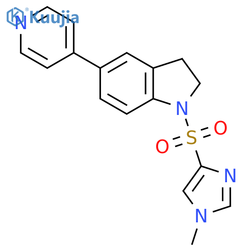 1-((1-methyl-1H-imidazol-4-yl)sulfonyl)-5-(pyridin-4-yl)indoline structure