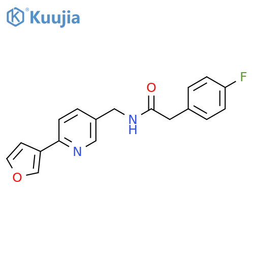 2-(4-fluorophenyl)-N-{6-(furan-3-yl)pyridin-3-ylmethyl}acetamide structure