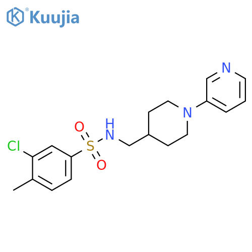 3-Chloro-4-methyl-N-[[1-(3-pyridinyl)-4-piperidinyl]methyl]benzenesulfonamide structure