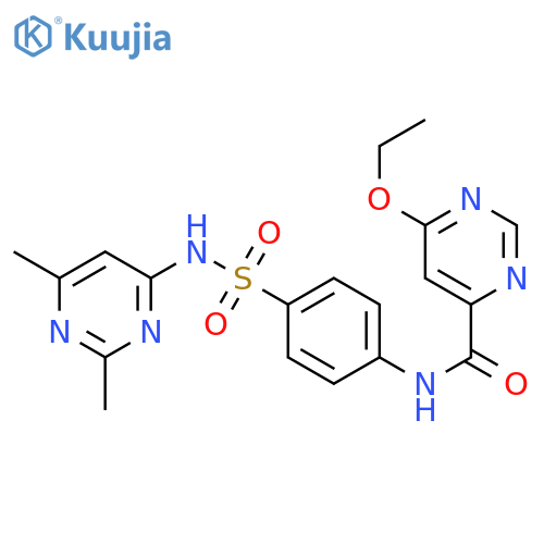 N-{4-[(2,6-dimethylpyrimidin-4-yl)sulfamoyl]phenyl}-6-ethoxypyrimidine-4-carboxamide structure