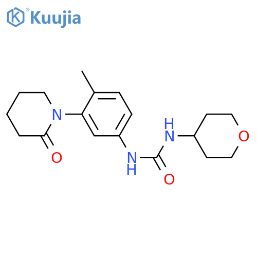 3-[4-methyl-3-(2-oxopiperidin-1-yl)phenyl]-1-(oxan-4-yl)urea structure