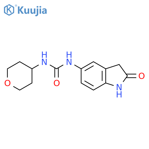 1-(oxan-4-yl)-3-(2-oxo-2,3-dihydro-1H-indol-5-yl)urea structure