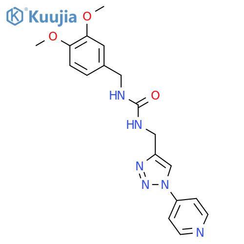 1-(3,4-dimethoxyphenyl)methyl-3-{1-(pyridin-4-yl)-1H-1,2,3-triazol-4-ylmethyl}urea structure