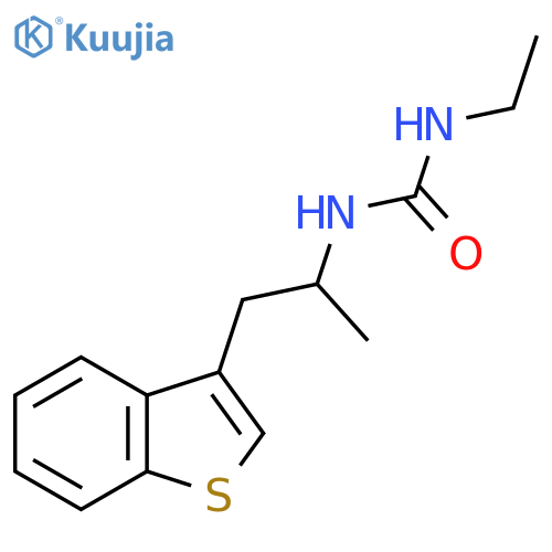 1-1-(1-benzothiophen-3-yl)propan-2-yl-3-ethylurea structure