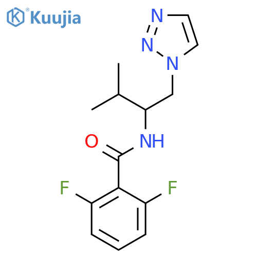 2,6-difluoro-N-[3-methyl-1-(1H-1,2,3-triazol-1-yl)butan-2-yl]benzamide structure