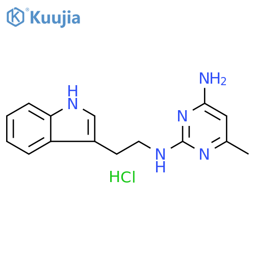N2-[2-(1H-indol-3-yl)ethyl]-6-methylpyrimidine-2,4-diamine hydrochloride structure