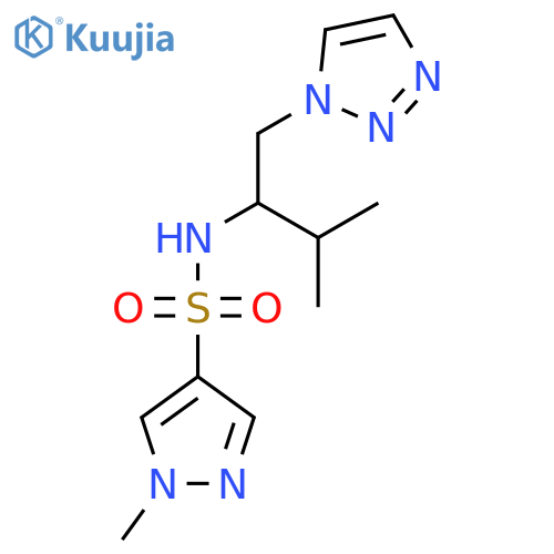 1-methyl-N-[3-methyl-1-(1H-1,2,3-triazol-1-yl)butan-2-yl]-1H-pyrazole-4-sulfonamide structure