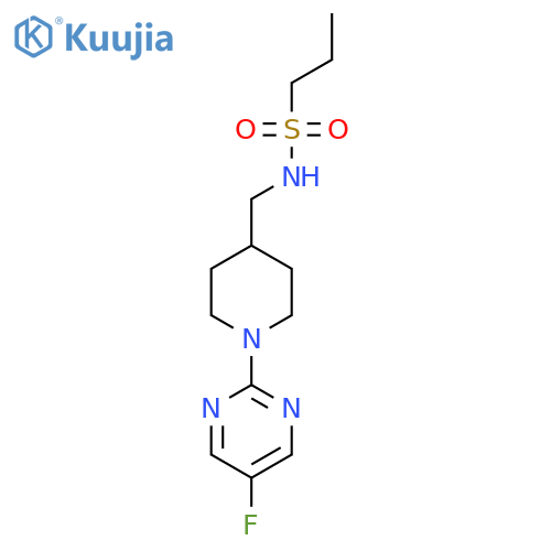 N-((1-(5-fluoropyrimidin-2-yl)piperidin-4-yl)methyl)propane-1-sulfonamide structure
