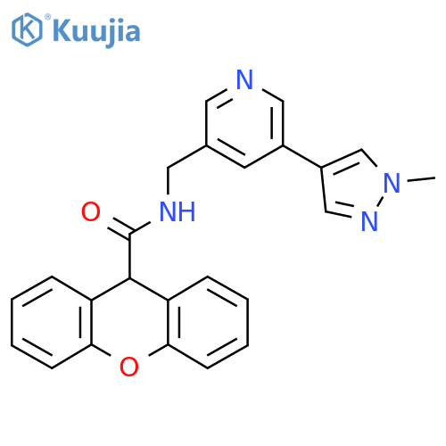 N-{5-(1-methyl-1H-pyrazol-4-yl)pyridin-3-ylmethyl}-9H-xanthene-9-carboxamide structure