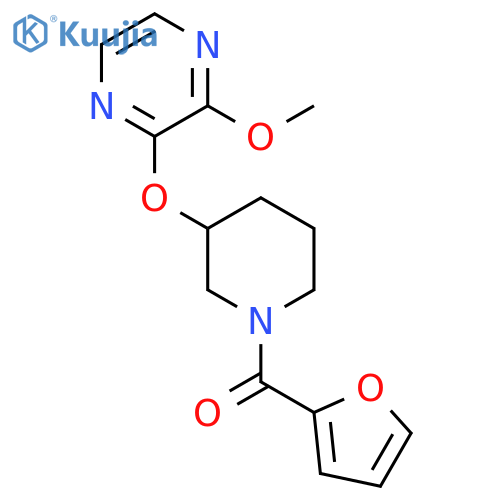 2-{[1-(furan-2-carbonyl)piperidin-3-yl]oxy}-3-methoxypyrazine structure