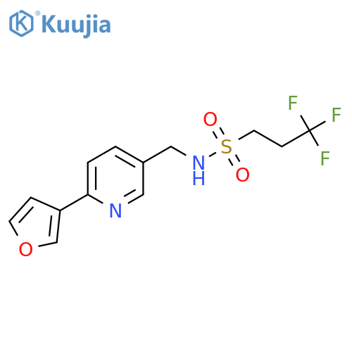 3,3,3-trifluoro-N-{6-(furan-3-yl)pyridin-3-ylmethyl}propane-1-sulfonamide structure