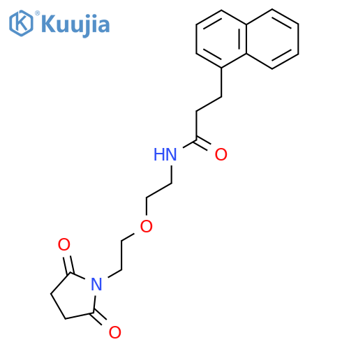 N-{2-2-(2,5-dioxopyrrolidin-1-yl)ethoxyethyl}-3-(naphthalen-1-yl)propanamide structure