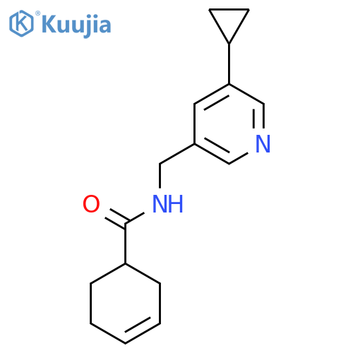 N-(5-cyclopropylpyridin-3-yl)methylcyclohex-3-ene-1-carboxamide structure
