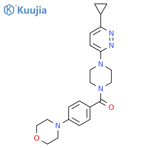 4-{4-4-(6-cyclopropylpyridazin-3-yl)piperazine-1-carbonylphenyl}morpholine structure