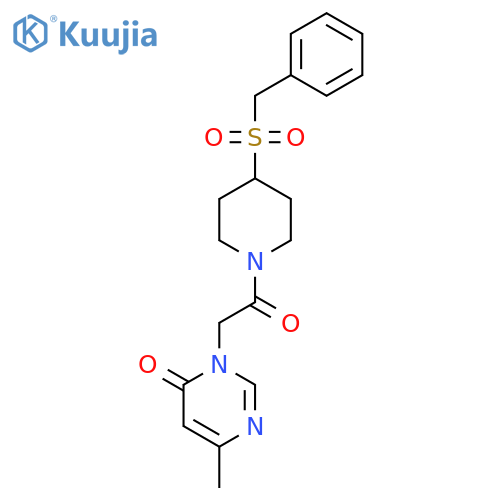 6-methyl-3-2-oxo-2-(4-phenylmethanesulfonylpiperidin-1-yl)ethyl-3,4-dihydropyrimidin-4-one structure
